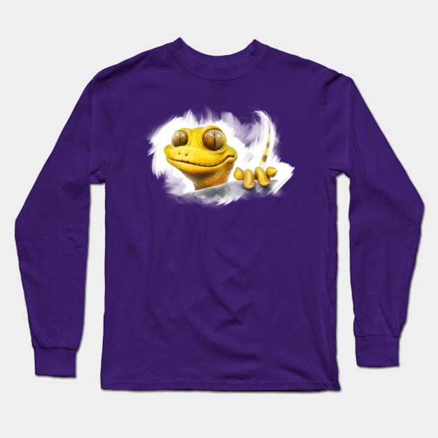 When Geckos are so tricky... Long Sleeve T-Shirt by Ldarro